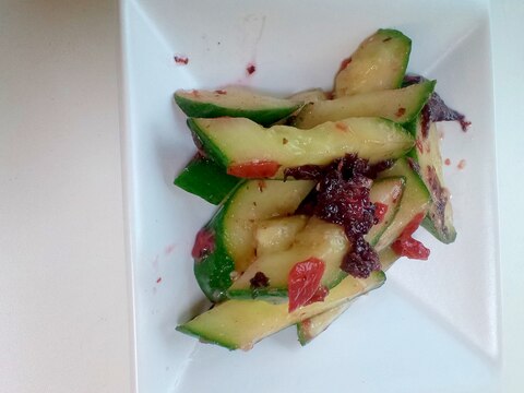 きゅうりの梅干し和え~夏のお弁当・箸やすめ